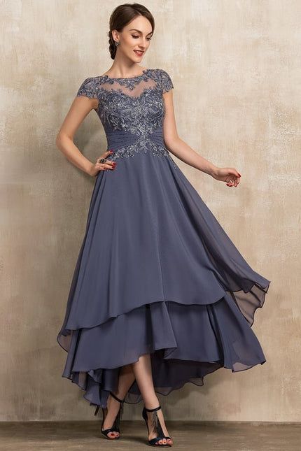 Robe Trapèze Élégance Grise Lumineuse - gallery 1