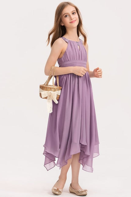 Robe Trapèze Lilas Vaporeux - gallery 3