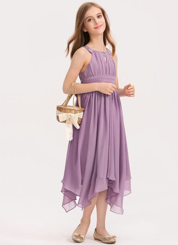 Robe Trapèze Lilas Vaporeux - gallery 3