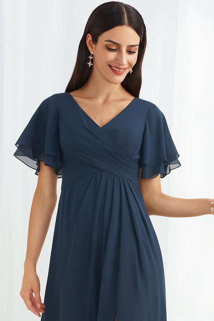 Robe Trapèze Longue Beige Élégante - gallery 1