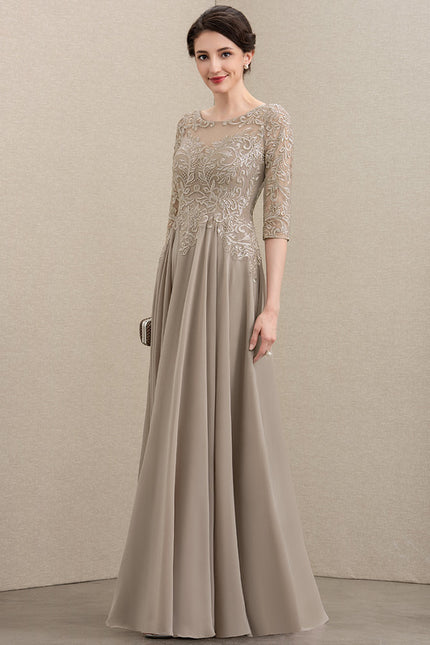 Robe Trapèze Longue Violetée - gallery 3