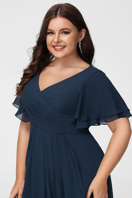 Robe Trapèze Longue Beige Élégante - gallery 8