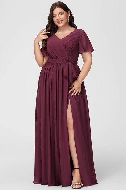 Robe Trapèze Longue Beige Élégante - gallery 7