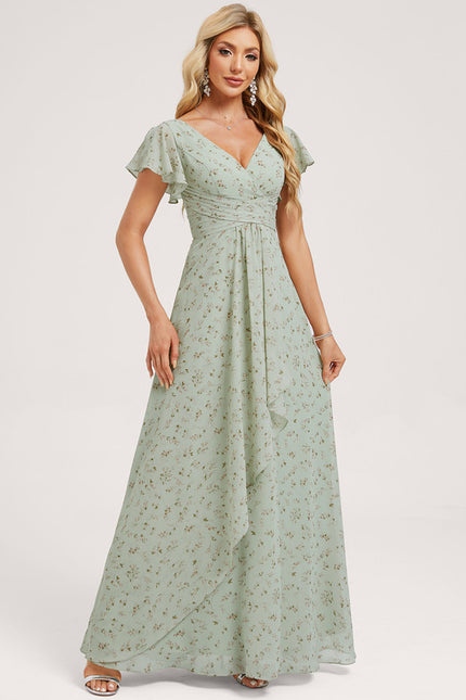 Robe Trapèze Mousseline Fendue - gallery 2