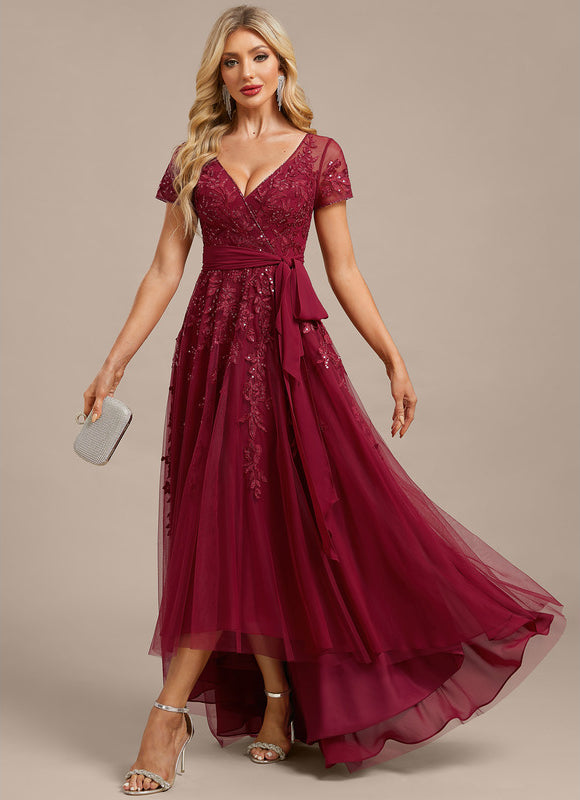 Robe Trapèze Étoile Carmin - gallery 4