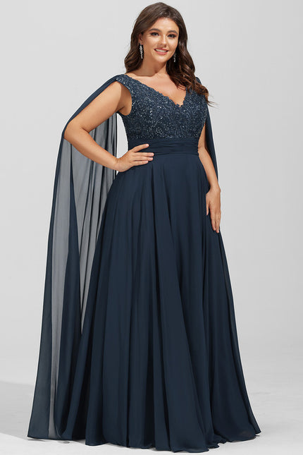 Robe Trapèze Marine Éclatante - gallery 8