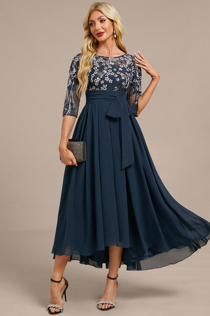 Robe Trapèze Mi-Longue Cérémonie - gallery 4