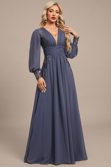 Robe Trapèze Lueur Azurienne - gallery 5