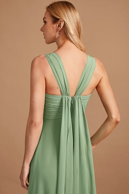 Robe Trapèze Mousseline Fendue - gallery 7