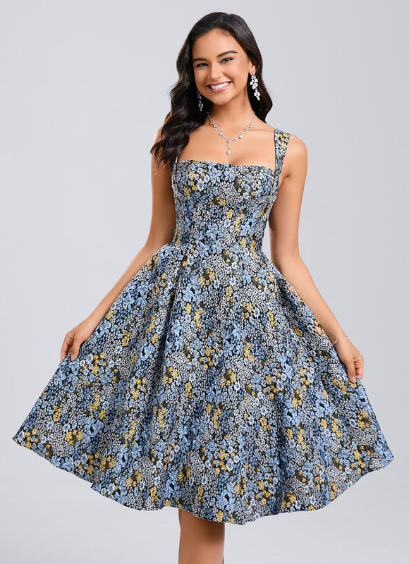 Robe Trapèze Jacquard Lumineuse - gallery 4