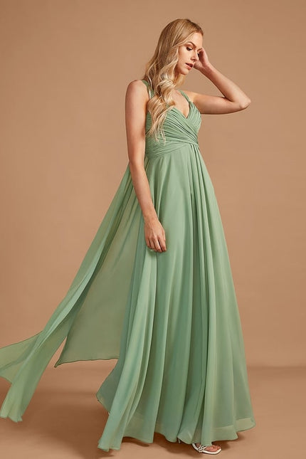 Robe Trapèze Mousseline Fendue