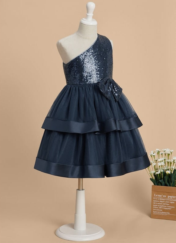 Robe Trapèze Nocturne Pailletée - gallery 1