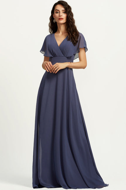 Robe Trapèze Longue Beige Élégante