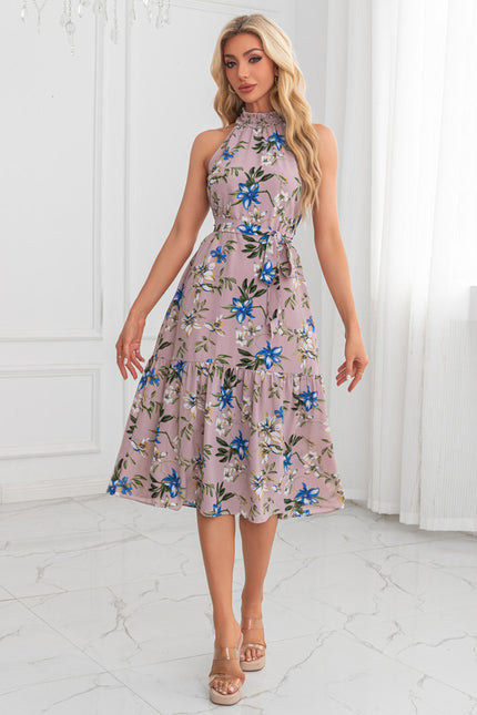 Robe Trapèze Midi Imprimée - gallery 1