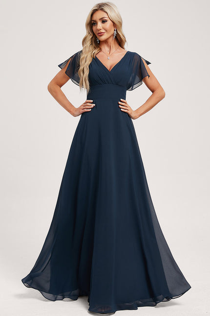 Robe Trapèze Longue Beige Élégante