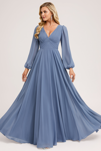 Robe Trapèze Longue Beige Élégante