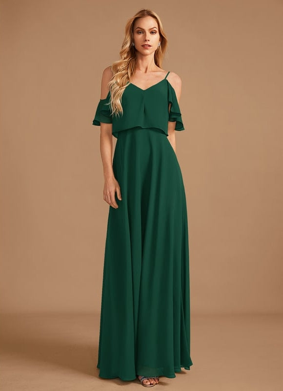 Robe Trapèze Mousseline Fendue - gallery 1