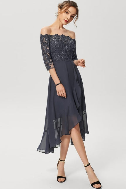 Robe Trapèze Lueur De Soirée - gallery 1