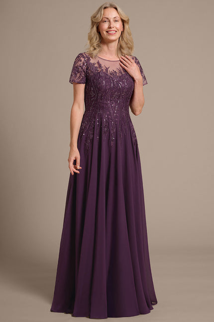 Robe Trapèze Longue Violetée - gallery 5