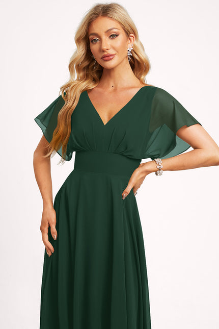 Robe Trapèze Longue Beige Élégante - gallery 5