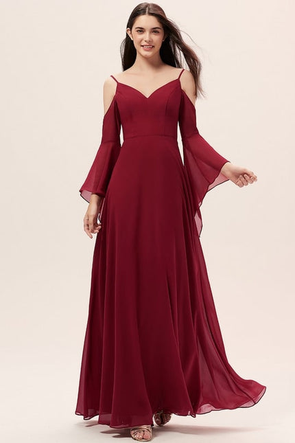 Robe Trapèze Longue Beige Élégante