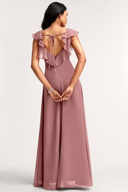 Robe Trapèze Mousseline Fendue - gallery 4