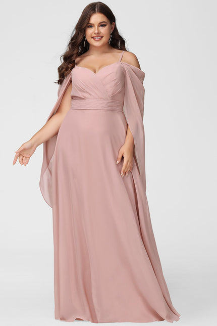 Robe Trapèze Longue Beige Élégante - gallery 7