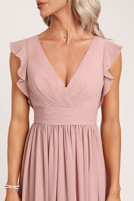 Robe Trapèze Mousseline Fendue - gallery 1