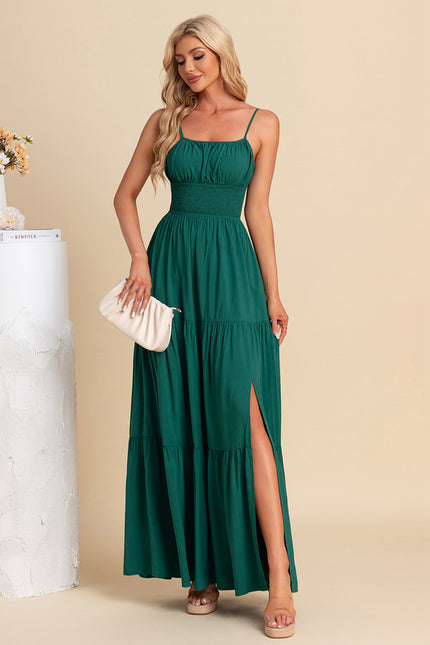 Robe Trapèze Maxi Vert Éclat - gallery 4