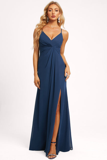 Robe Trapèze Longue Beige Élégante
