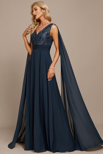 Robe Trapèze Marine Éclatante - gallery 1