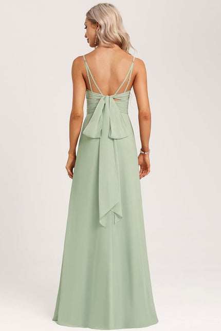 Robe Trapèze Mousseline Fendue - gallery 4