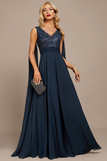 Robe Trapèze Marine Éclatante - gallery 3