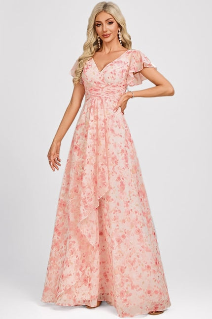 Robe Trapèze Mousseline Fendue - gallery 2