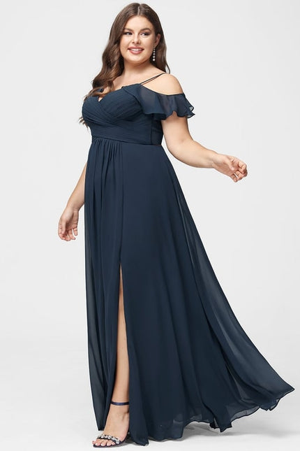 Robe Trapèze Longue Beige Élégante - gallery 7