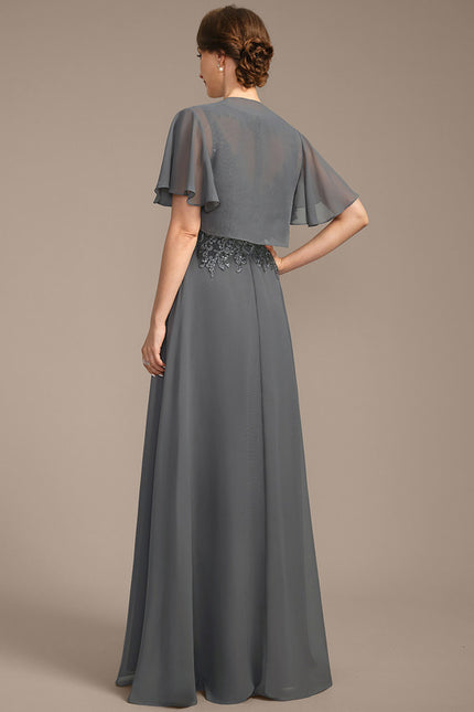 Robe Trapèze Longue Violetée - gallery 4