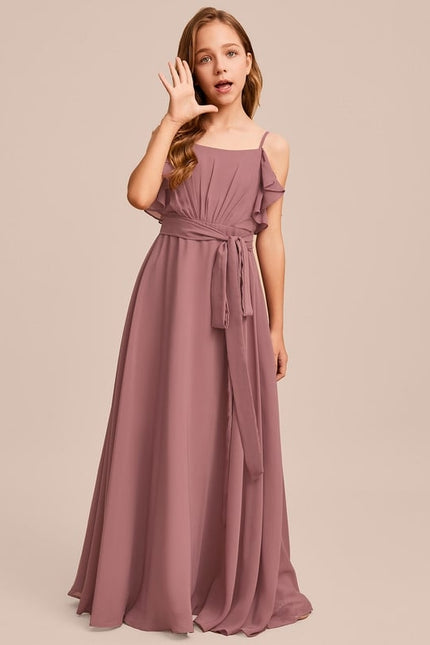 Robe Trapèze Mousseline Bleue - gallery 5