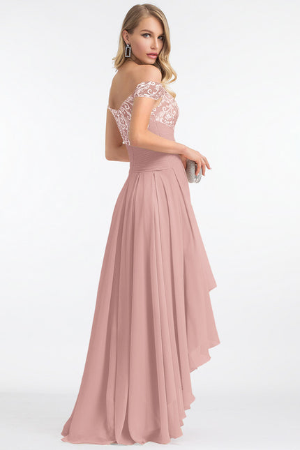 Robe Trapèze Dentelle Asymétrique