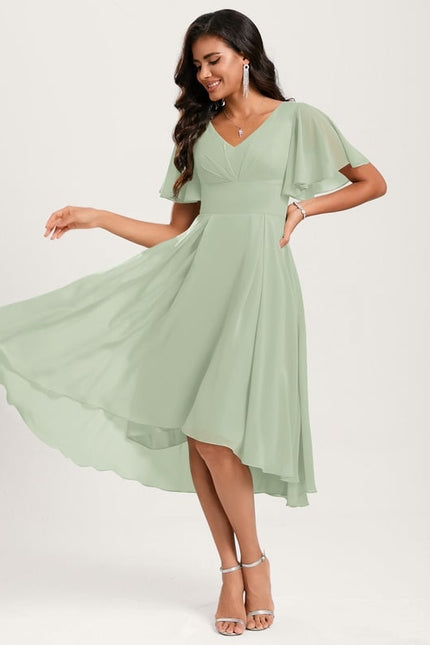 Robe Trapèze Flottante Verte - gallery 2