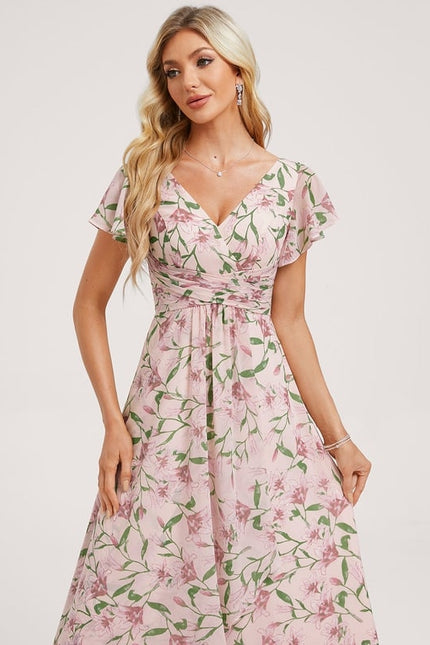 Robe Trapèze Mousseline Fendue - gallery 2