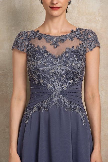 Robe Trapèze Élégance Grise Lumineuse - gallery 5