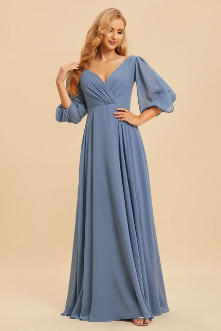 Robe Trapèze Mousseline Fendue - gallery 4