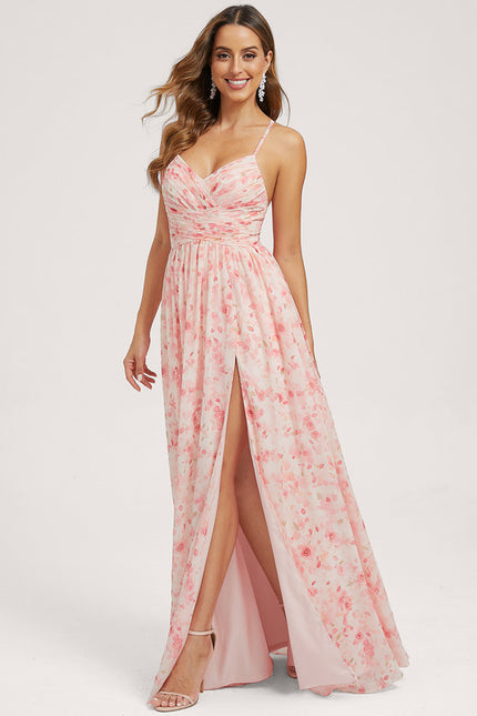 Robe Trapèze Longue Beige Élégante - gallery 3