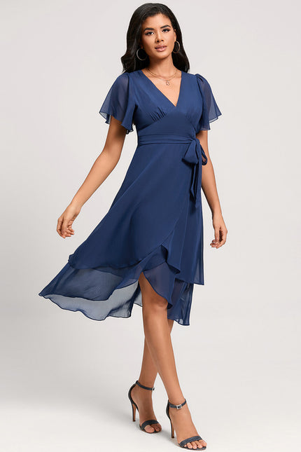 Robe Trapèze Flottante Verte - gallery 3