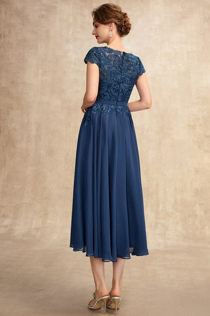 Robe Trapèze Lilas Élégant - gallery 1