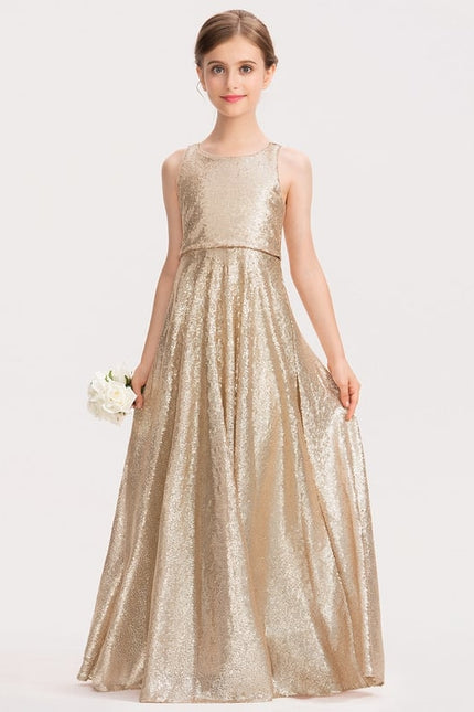 Robe Trapèze Lueur Dorée Élégante