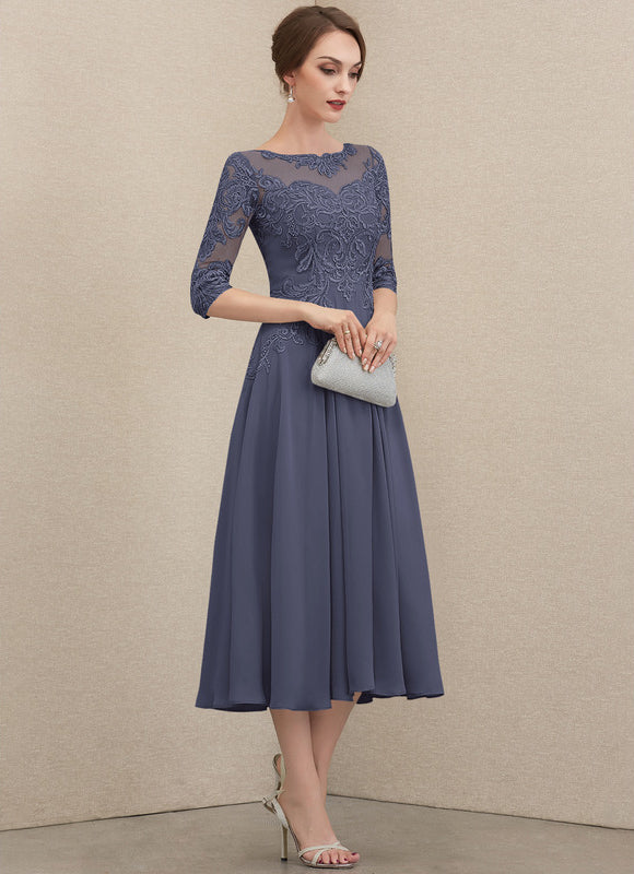 Robe Trapèze Ivoire En Dentelle Et Mousseline - gallery 6