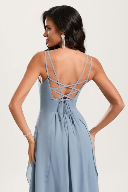 Robe Trapèze Mousseline Fendue - gallery 6