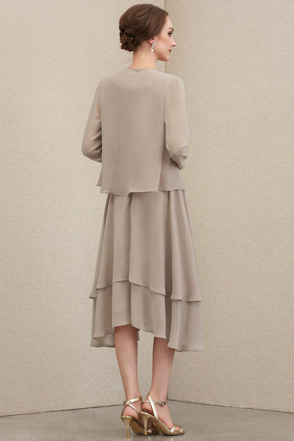 Robe Trapèze Élégance Acajou - gallery 3