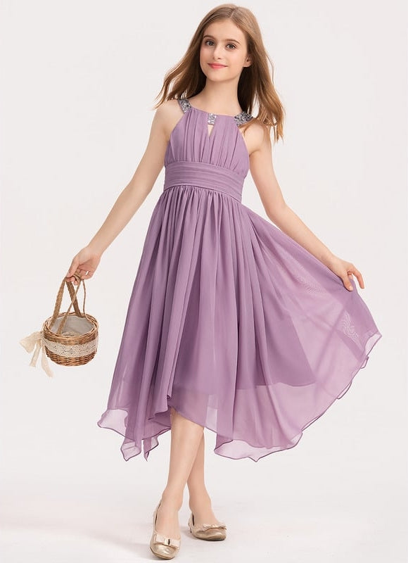 Robe Trapèze Lilas Vaporeux